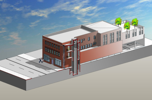 Cutaway Axonometric West